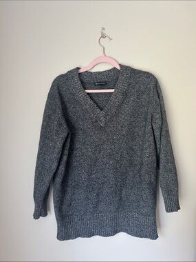 Athleta Gray V-Neck Sweater
